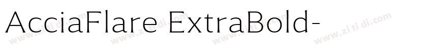 AcciaFlare ExtraBold字体转换